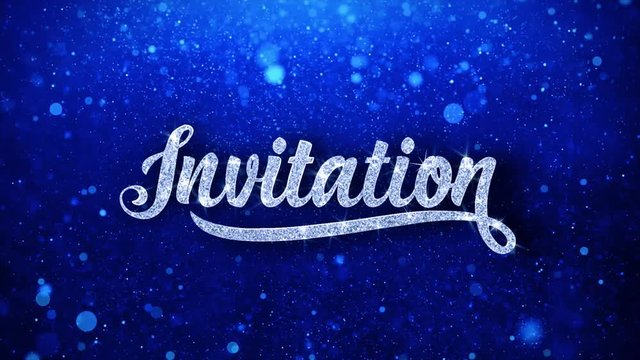 Invitation Greetings card Abstract Blinking Sparkle Glitter Particle Looped Background. Gift, card, Invitation, Celebration, Events, Message, Holiday Festival