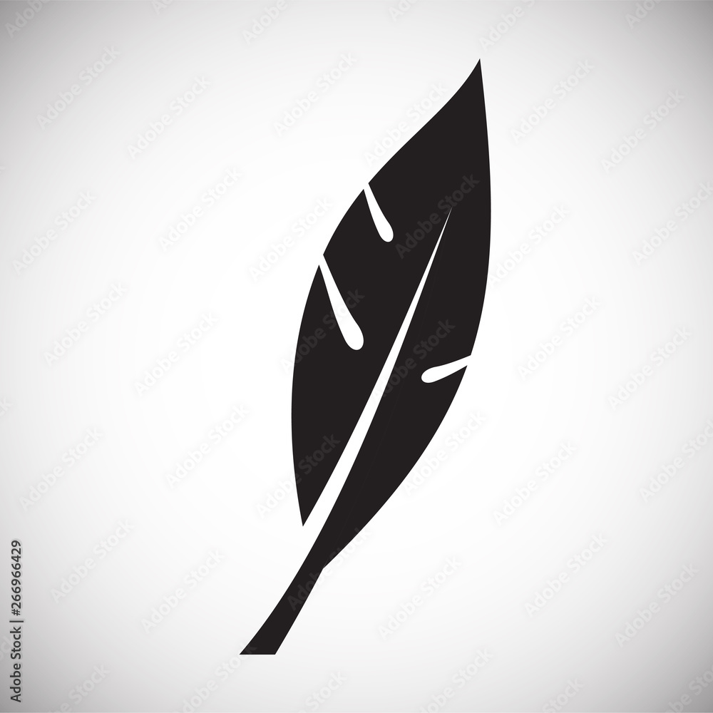 Poster feather icon on background for graphic and web design. simple vector sign. internet concept symbol f
