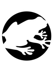 kreis rund frosch kröte silhouette umriss umrandung kontur amphibie tier klein süß niedlich cool logo sitzend tümpel clipart