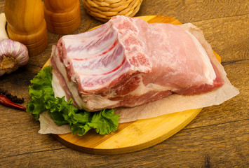 Raw pork meat
