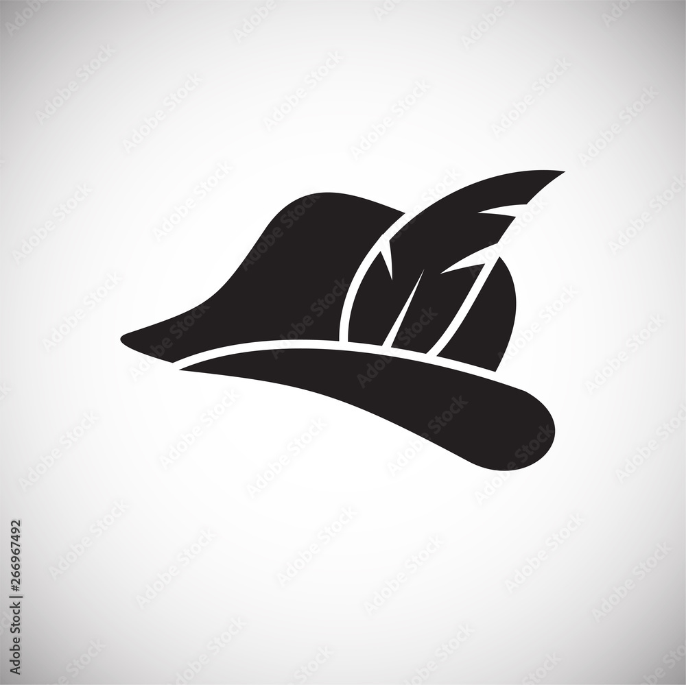Poster feather icon on background for graphic and web design. simple vector sign. internet concept symbol f