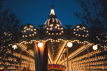 Carousel at night