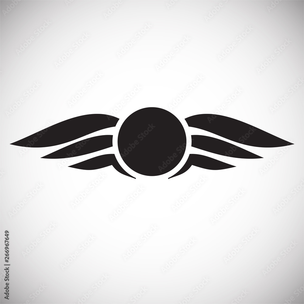 Poster wing icon on white background for graphic and web design. simple vector sign. internet concept symbo