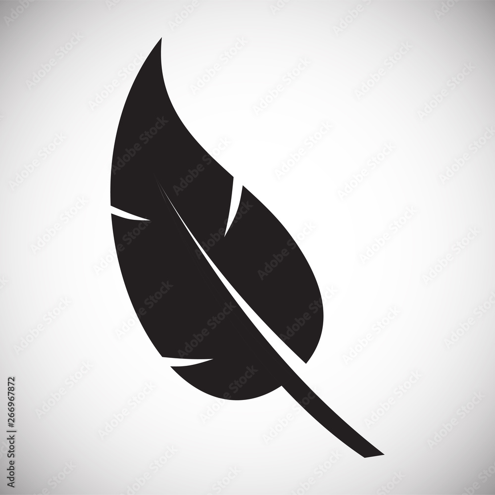 Poster feather icon on background for graphic and web design. simple vector sign. internet concept symbol f