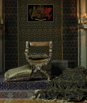 Gilded throne