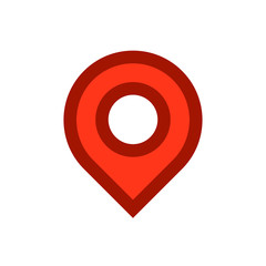 Location map icon, gps pointer mark