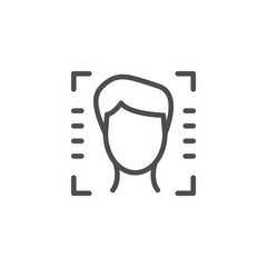 Face ID line outline icon