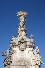 Fototapeta na wymiar Trinity Column on the main square of Linz, Austria