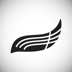 Wing icon on white background for graphic and web design. Simple vector sign. Internet concept symbol for website button or mobile app.