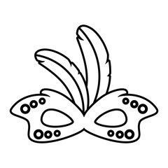 mask feathers brazil carnival