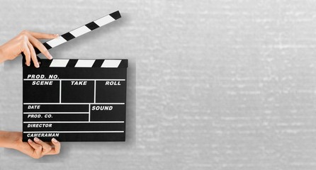 Clapperboard.