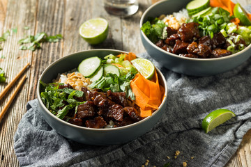 Homemade Thai Beef and Rice Bowl