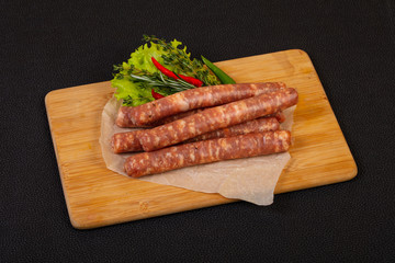 Pork sausages for grill