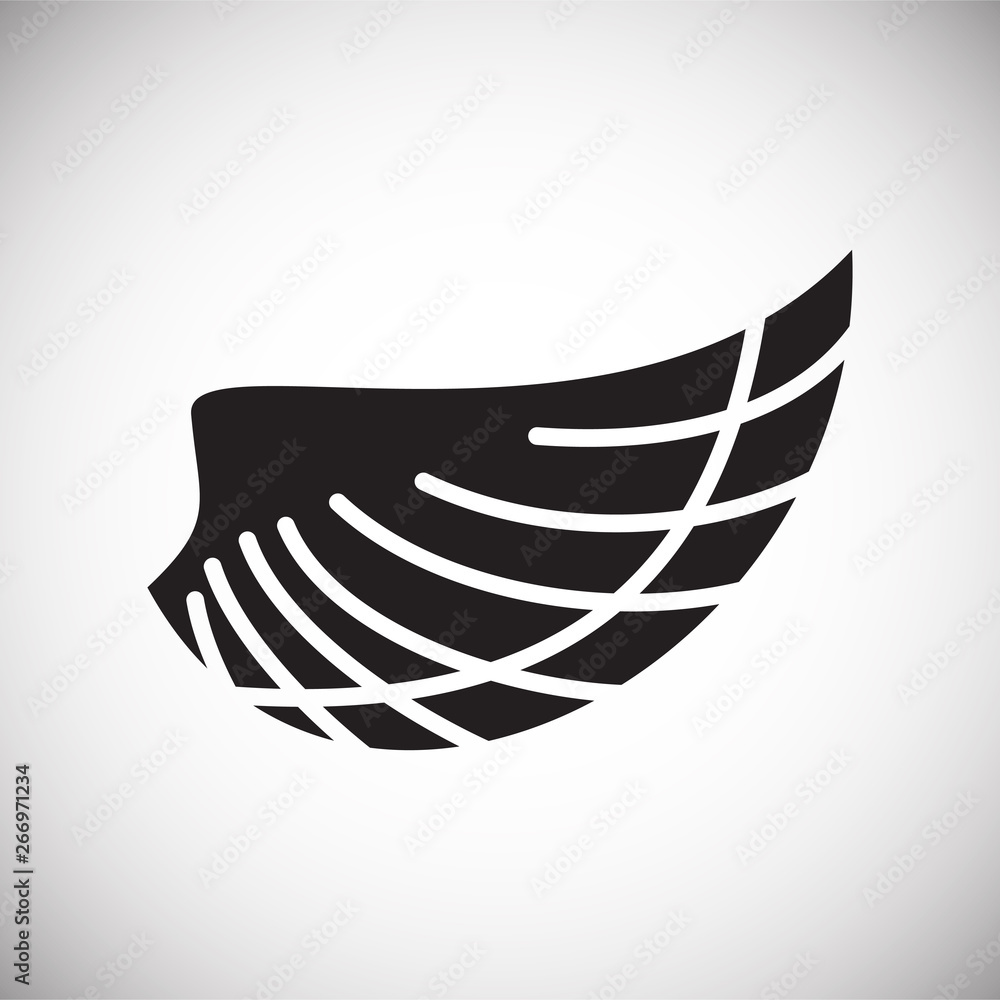Poster wing icon on white background for graphic and web design. simple vector sign. internet concept symbo