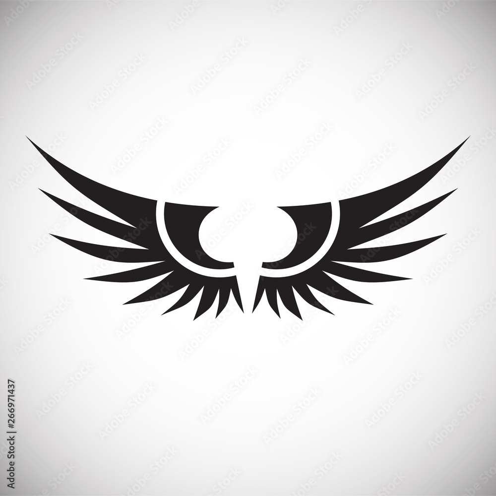 Poster wing icon on white background for graphic and web design. simple vector sign. internet concept symbo