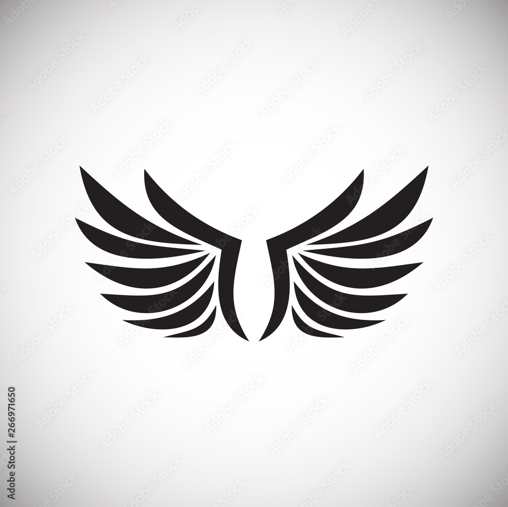 Poster wing icon on white background for graphic and web design. simple vector sign. internet concept symbo