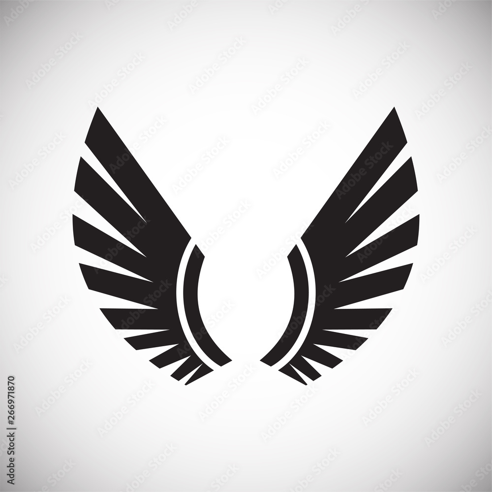 Poster wing icon on white background for graphic and web design. simple vector sign. internet concept symbo
