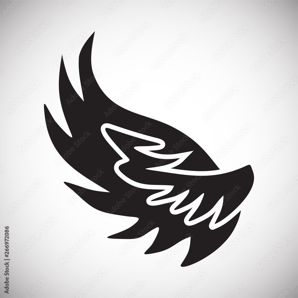Poster wing icon on white background for graphic and web design. simple vector sign. internet concept symbo