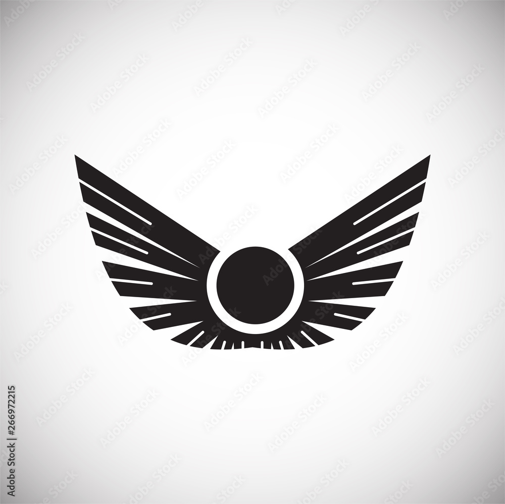 Poster wing icon on white background for graphic and web design. simple vector sign. internet concept symbo
