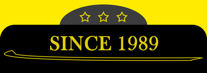 Fototapeta premium Since 1989 sign logo emblem symbol