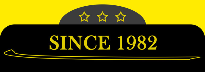 Fototapeta premium Since 1982 sign logo emblem symbol