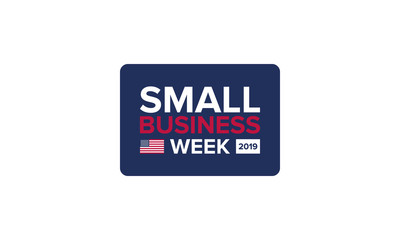 National Small Business Week is May. Celebrated annual in United States. Business concept. Poster, card, banner and background. Vector illustration