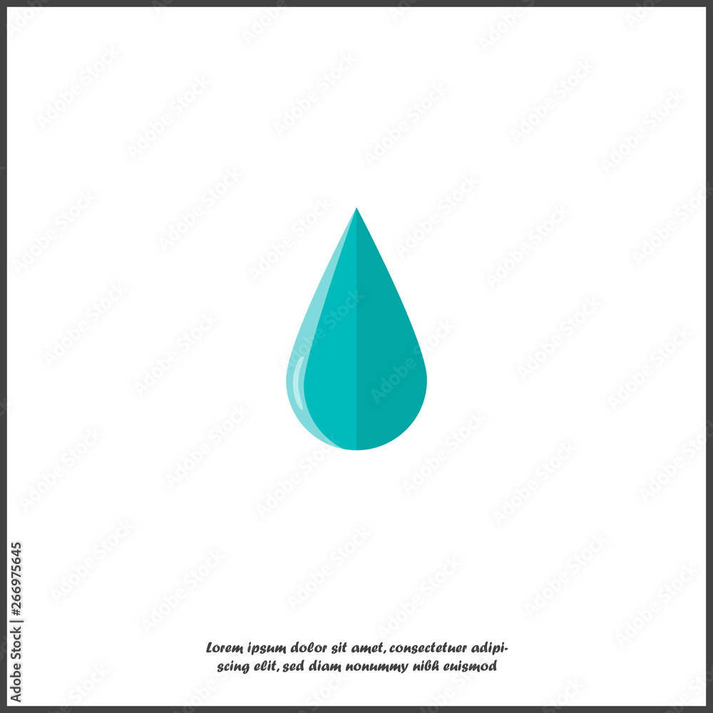 Poster vector drop icon. flat image drop on white isolated background. layers grouped for easy editing illu