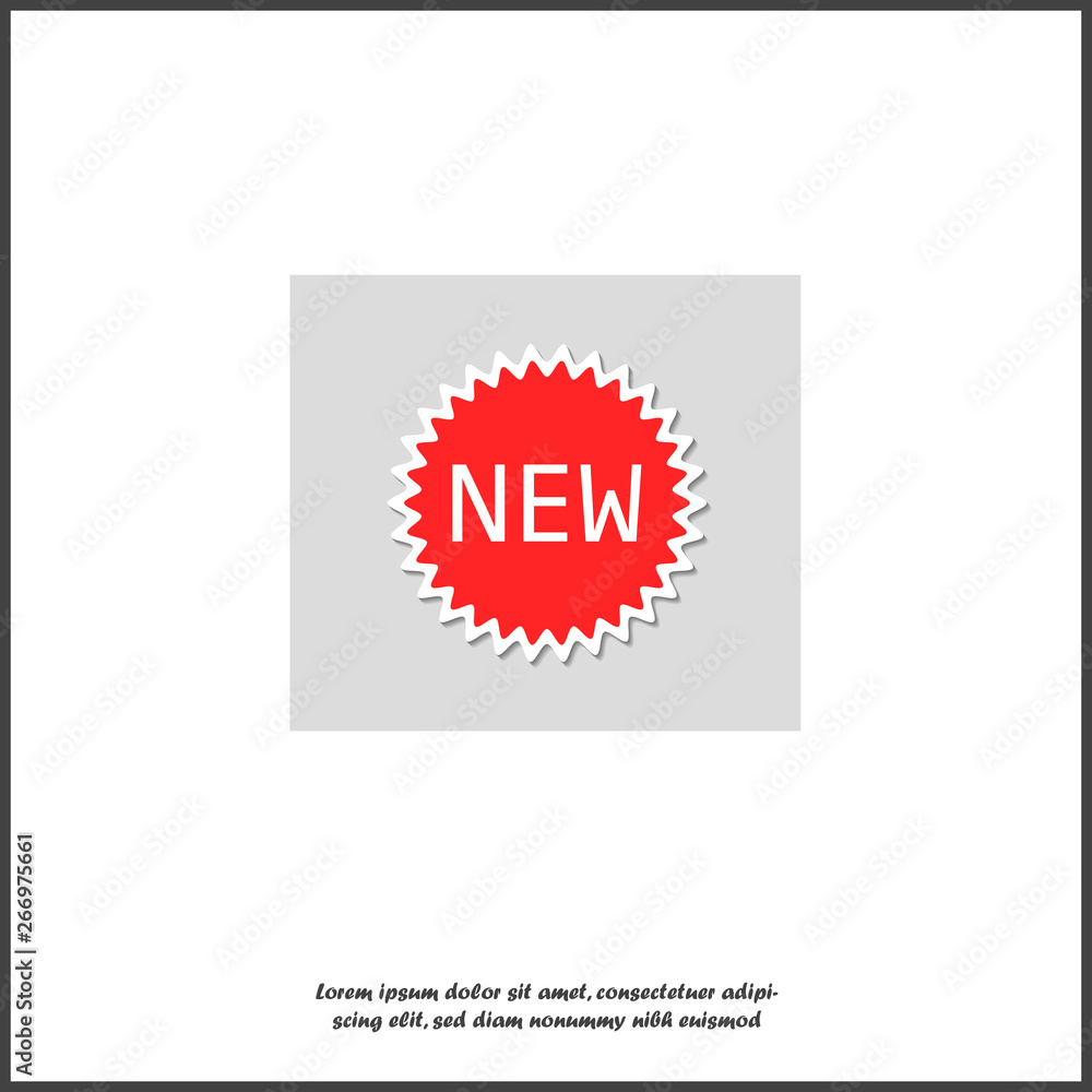 Poster vector icon label new on white isolated background.layers grouped for easy editing illustration. for