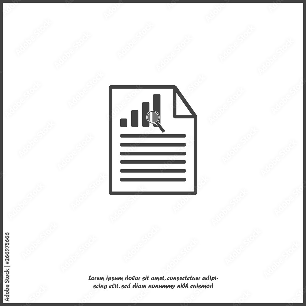 Poster vector document icon with growth rate and text on white isolated background. symbol of fast money.