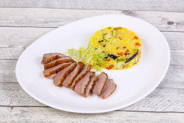 Roasted Duck breast with couscous
