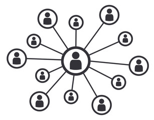 Networking social media concept business communication vector illustration symbol