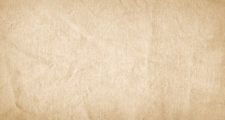 Beige fabric canvas, burlap, sackcloth. Vintage beige fabric texture, background.