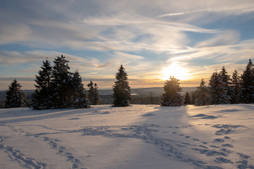 Sonnenuntergang auf dem Kahlen Asten