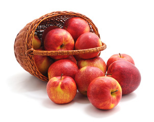Apples in a basket.