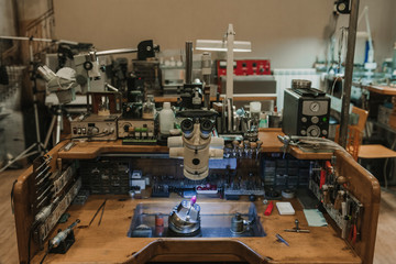 Interior of a jewelry making workshop
