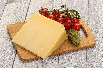 Hard parmesan cheese piece