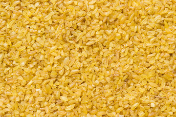 Dry bulgur wheat as a healthy food.