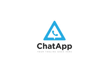 chat logo and icon vector illustration design Template