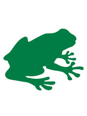 frosch kröte silhouette umriss umrandung kontur amphibie tier klein süß niedlich cool logo sitzend tümpel clipart