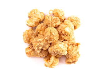 Churro Flavored Popcorn on a White Background
