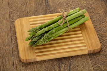 Raw asparagus heap