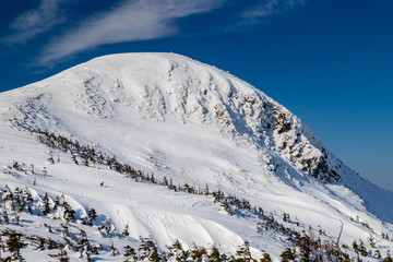 Fototapeta premium Snowy scenery of Hachimantai in Tohoku region