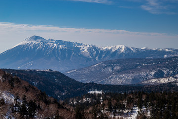 Obraz na płótnie Canvas Snowy scenery of Hachimantai in Tohoku region