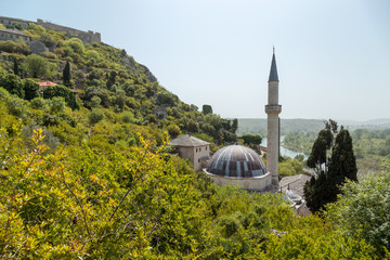 Mosque in Pocitelj ancient city near Mostar,Bosnia and Herzegovina