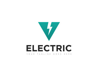 electric logo and icon vector illustration design template