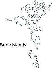 Faroe islands - High detailed outline map