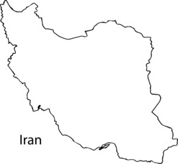 Iran - High detailed outline map