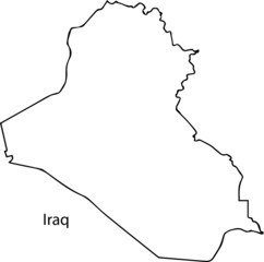 Iraq - High detailed outline map