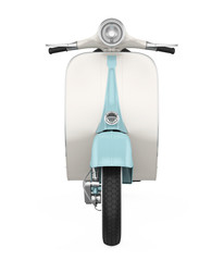 Vintage Scooter Motorcycle Isolated