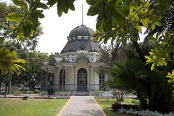 View of classic bizantine built in Exposition park, Lima, Peru.
